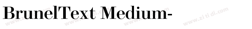 BrunelText Medium字体转换